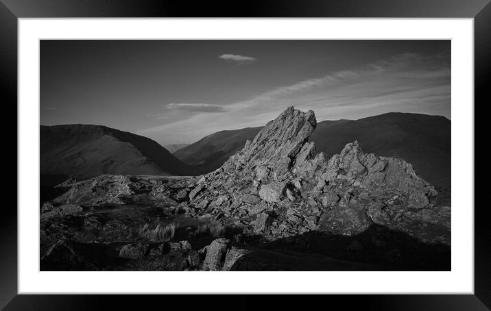 helm Crag, The Lake District Framed Mounted Print by Dan Ward