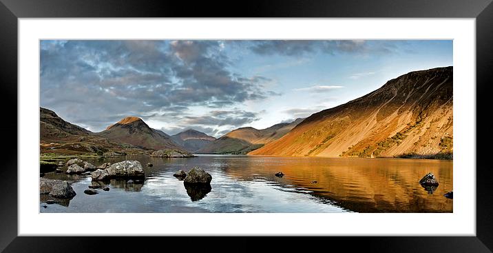 Wastwater as the sun sets Framed Mounted Print by Dan Ward
