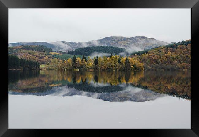 Loch Ard autumn reflections Framed Print by Dan Ward