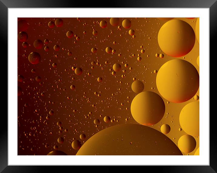 Oil on Water abstract Framed Mounted Print by Dan Ward
