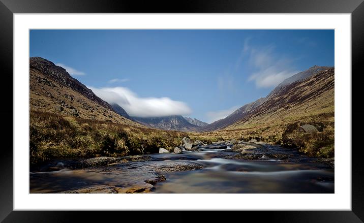 Glen Rosa water, Arran Framed Mounted Print by Dan Ward