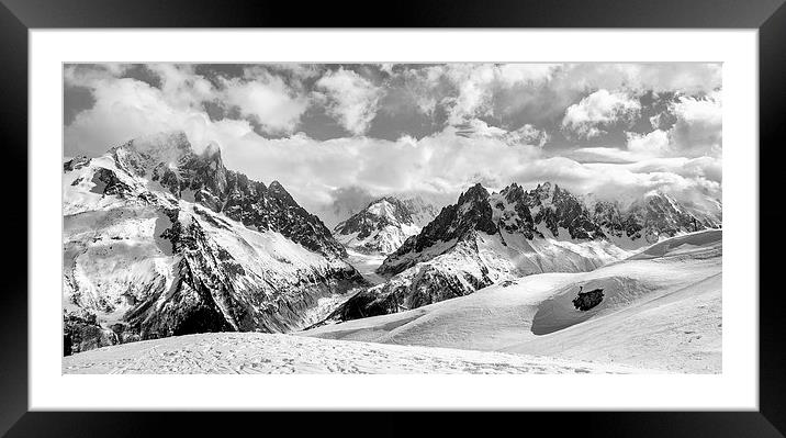 Mont Blanc mountain range Framed Mounted Print by Dan Ward