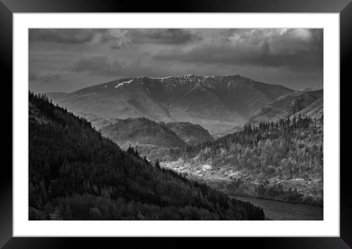 Blencathra from Wythburn Fells, The Lake District Framed Mounted Print by Dan Ward