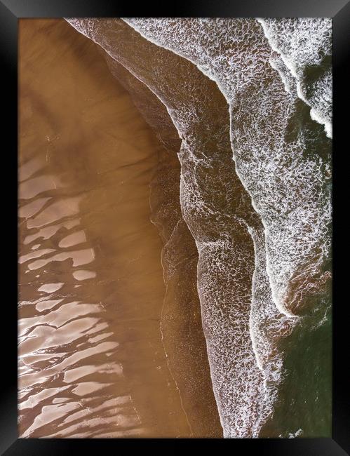 Whitby Beach Abstract Framed Print by Dan Ward