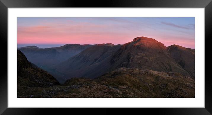 Sunrise over Great Gable, The Lake District Framed Mounted Print by Dan Ward