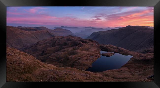 Sunrise over Sprinkling Tarn, The Lake District Framed Print by Dan Ward