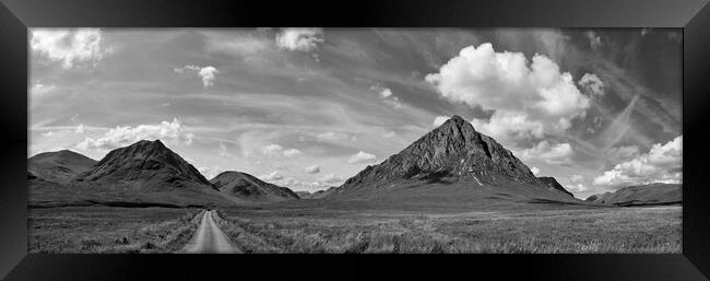 The road to Glen Etive, Scottish highlands Framed Print by Dan Ward