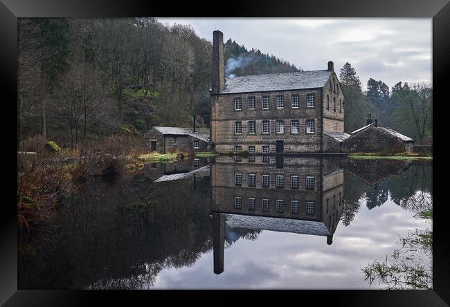 Gibson Mill Reflections, Hebden Bridge Framed Print by Dan Ward