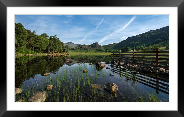 Blea Tarn Reflections, The Lake District Framed Mounted Print by Dan Ward