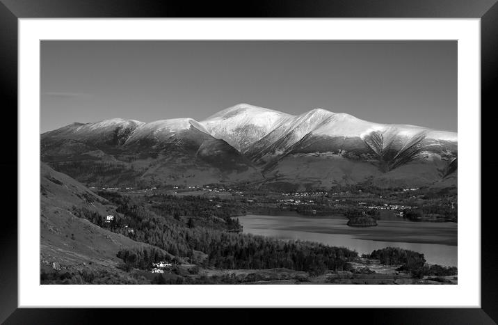 Snow capped Skiddaw, The Lake District Framed Mounted Print by Dan Ward