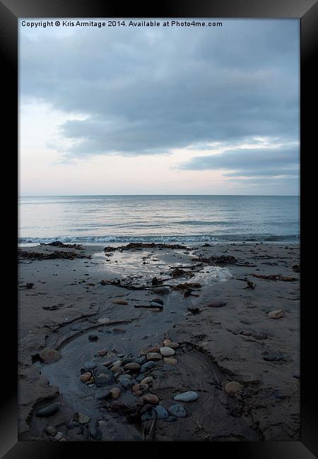 Runswick Bay Beach Framed Print by Kris Armitage