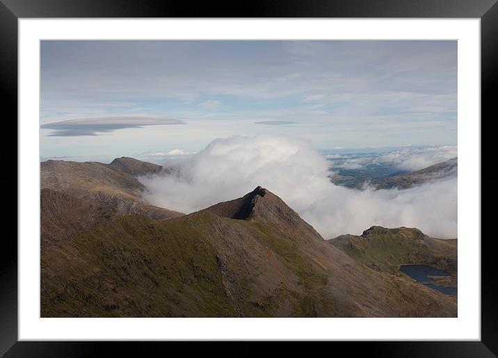 Snowdon Mountain Line Framed Mounted Print by Kris Armitage