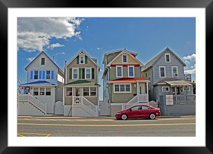 Painted Ladies of Somers Point Framed Mounted Print by Tom and Dawn Gari