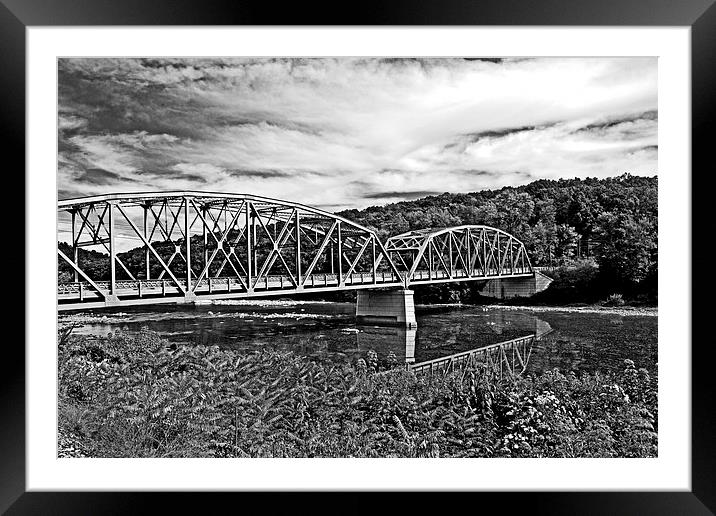  Scenic Bridge Rural Pennsylvania  Framed Mounted Print by Tom and Dawn Gari