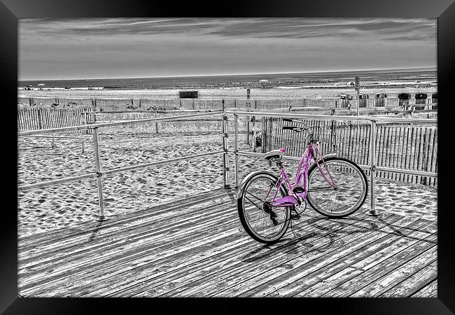 Pink Bicycle Framed Print by Tom and Dawn Gari
