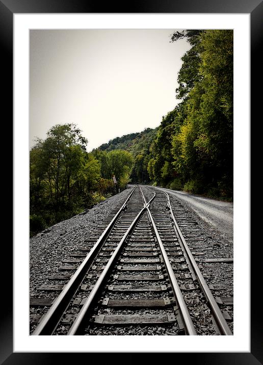  Crossing Tracks Framed Mounted Print by Tom and Dawn Gari