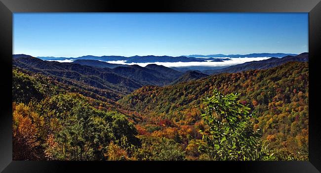  Smokey Mountain Panoramic Framed Print by Tom and Dawn Gari