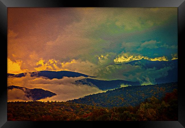  Colorful Morning On Skyline Drive Framed Print by Tom and Dawn Gari