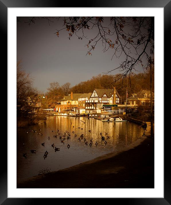  Golden Light at Boathouse Row Framed Mounted Print by Tom and Dawn Gari