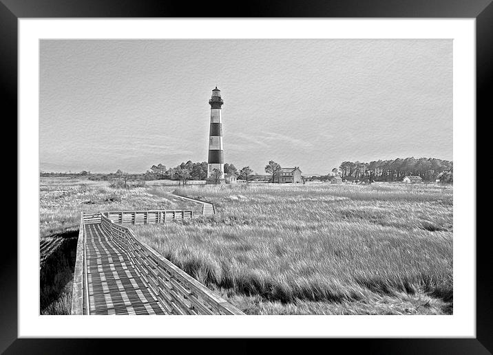  From The Waters Edge B&W Framed Mounted Print by Tom and Dawn Gari