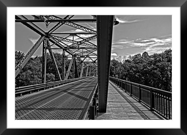  Automobile and Foot Bridge  Framed Mounted Print by Tom and Dawn Gari