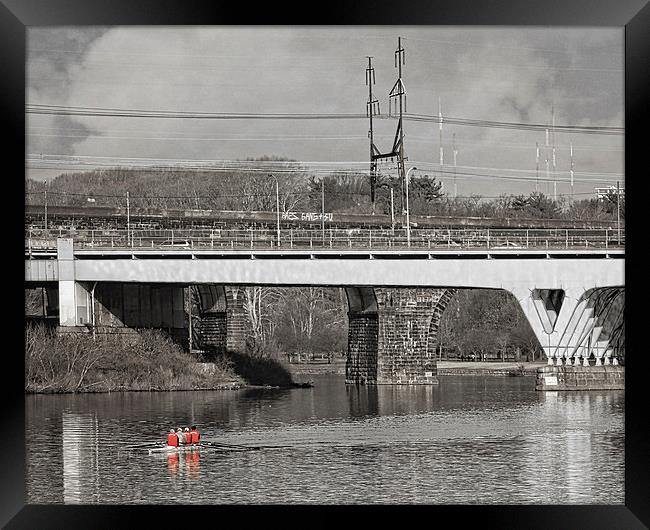  Rowing on the RIver Framed Print by Tom and Dawn Gari