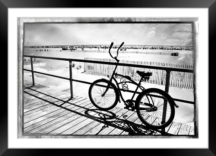  Boardwalk Bike Framed Mounted Print by Tom and Dawn Gari