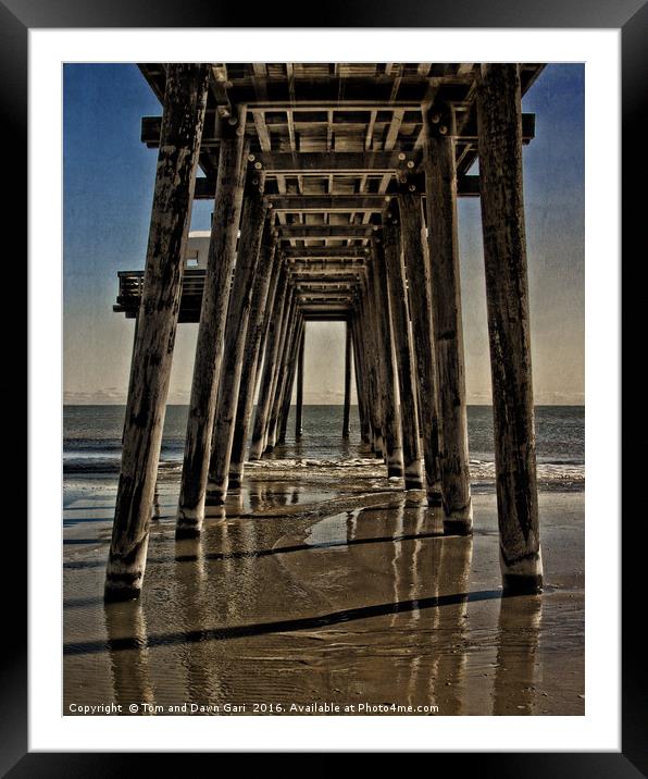 Under The Pier Framed Mounted Print by Tom and Dawn Gari