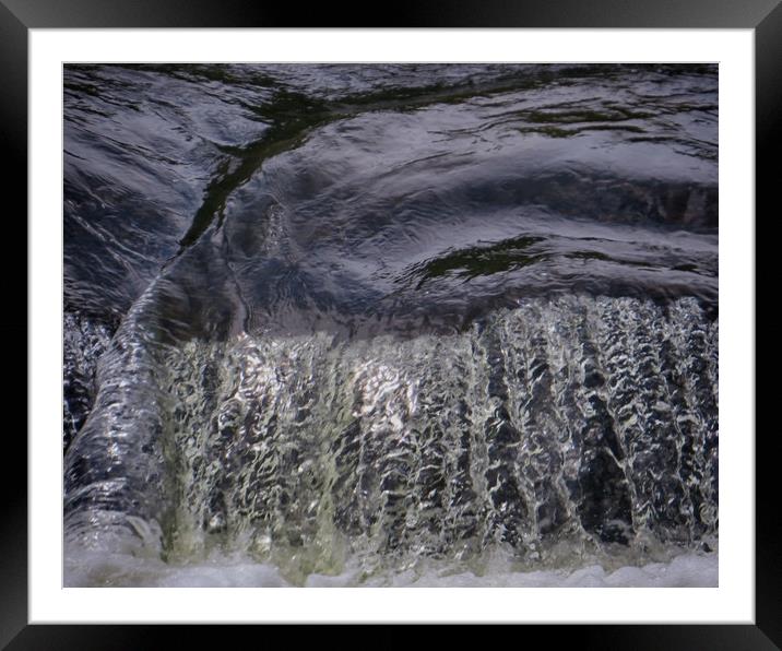 Waterfall Abstract Framed Mounted Print by Tom and Dawn Gari