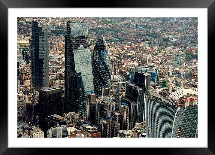 City of London Skyline Framed Mounted Print by Gurinder Punn