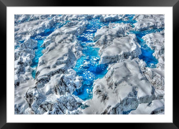 Columbia Glacier Melt Water Framed Mounted Print by Gurinder Punn
