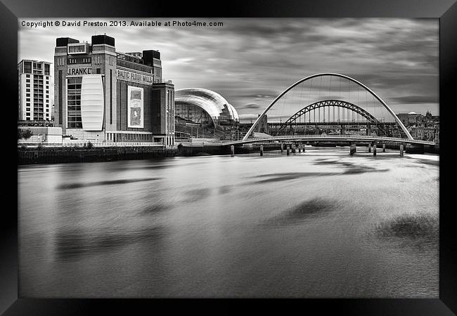 Tyne Bridges, Baltic and Sage Framed Print by David Preston