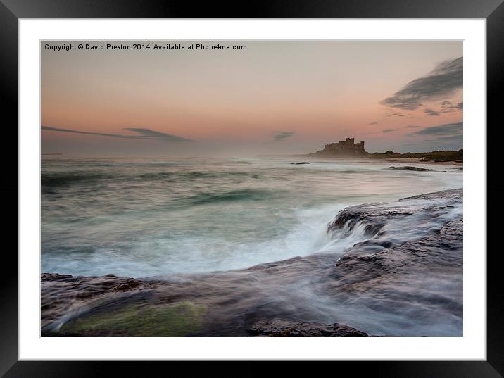 Storm at Bamburgh Framed Mounted Print by David Preston