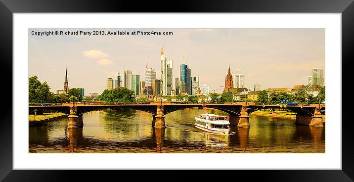 Frankfurt Skyline Framed Mounted Print by Richard Parry