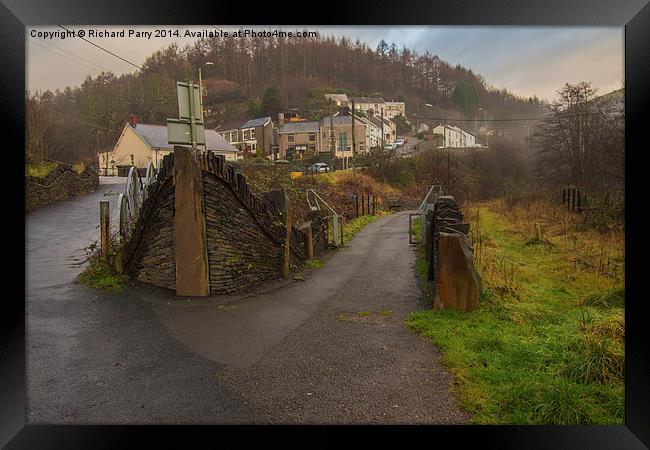 Garw Valley Cycle Path Framed Print by Richard Parry