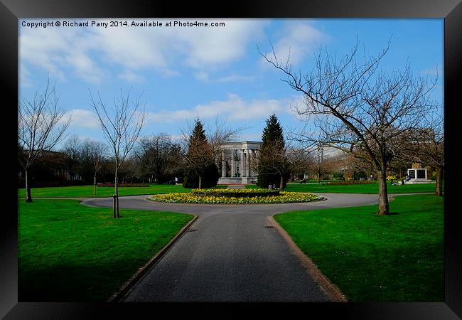 Temple of Peace, Cardiff Framed Print by Richard Parry