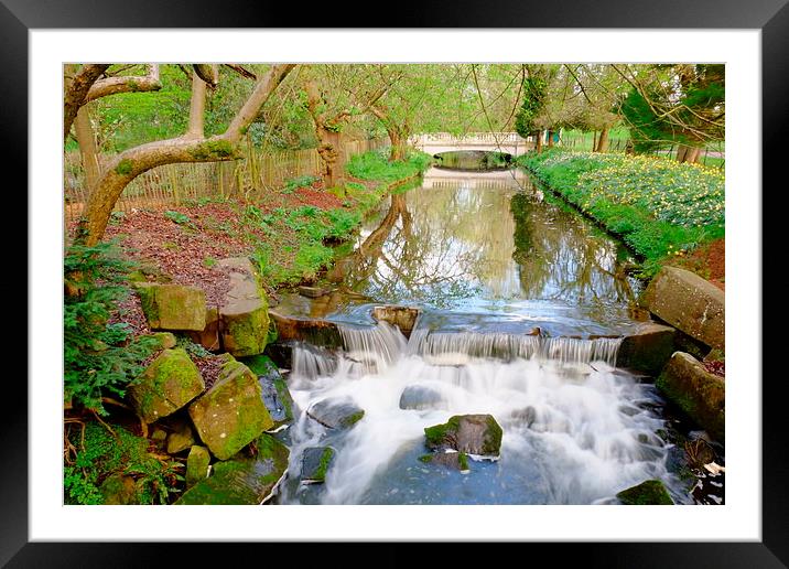 Roath Stream Rocks Framed Mounted Print by Richard Parry