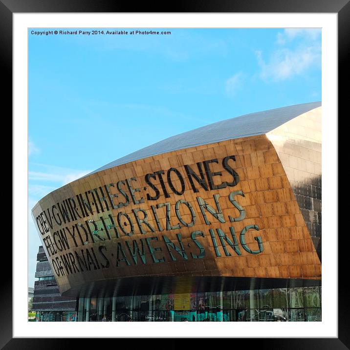 Wales Millennium Centre Framed Mounted Print by Richard Parry