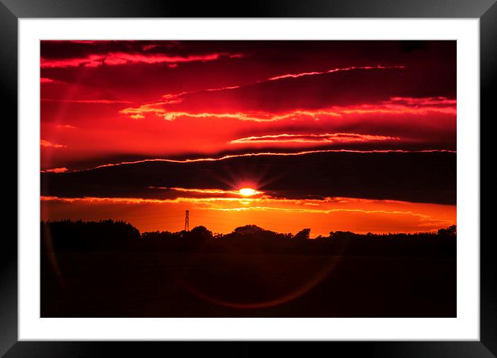 lucidimages-old-sarum-sunset-2 Framed Mounted Print by Raymond  Morrison