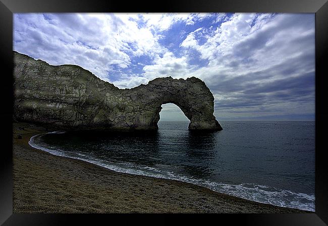 JST2570 Durdle Door sky Framed Print by Jim Tampin