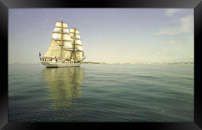 JST2179 T.S. Astrid off Weymouth Framed Print by Jim Tampin