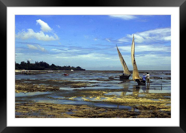 JST2668 Low tide, Shanzu Beach Framed Mounted Print by Jim Tampin