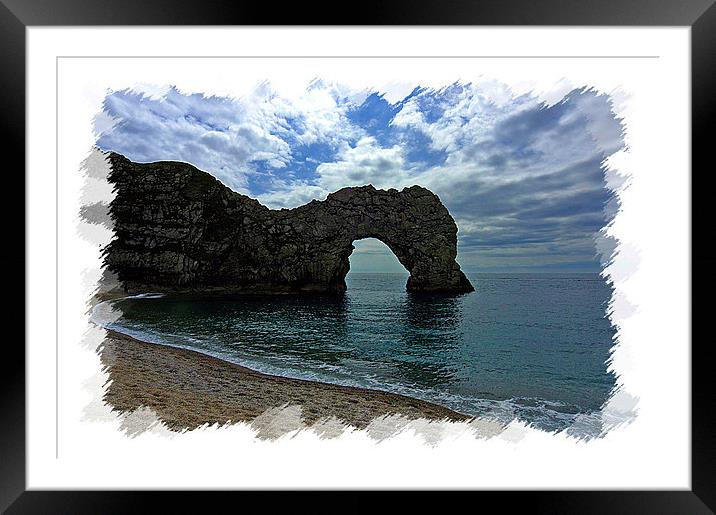 JST3001 Durdle Door Framed Mounted Print by Jim Tampin