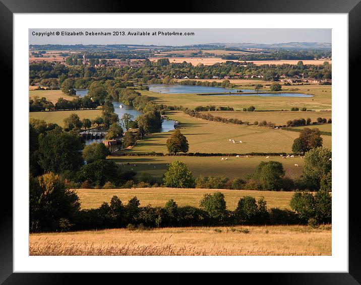 Dorchester-on-Thames from Wittenham Clumps Framed Mounted Print by Elizabeth Debenham