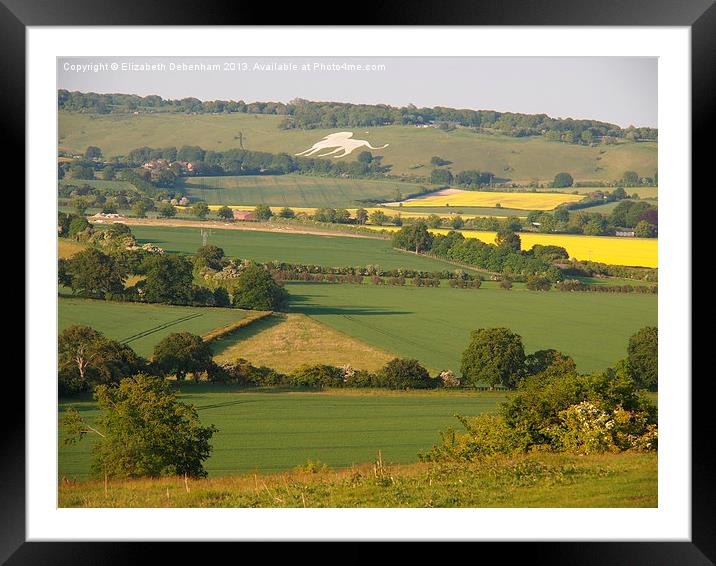 Ivinghoe View to Whipsnade Framed Mounted Print by Elizabeth Debenham