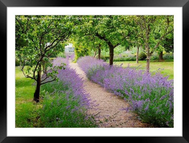 Chenies Manor Kitchen Garden Framed Mounted Print by Elizabeth Debenham