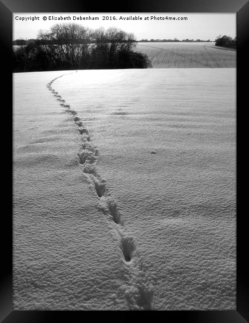Footprints in the Snow Framed Print by Elizabeth Debenham