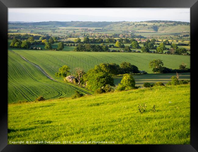 Ivinghoe on a May Evening Framed Print by Elizabeth Debenham