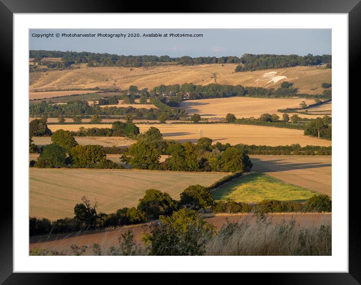 Ivinghoe view towards The Lion at Whipsnade in the Framed Mounted Print by Elizabeth Debenham