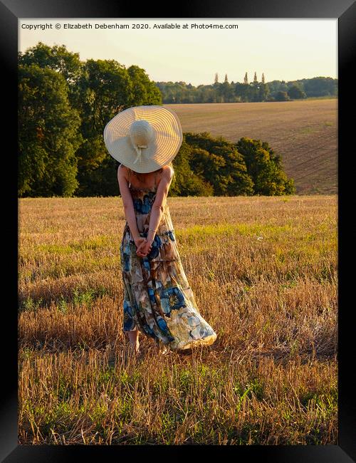 Young Woman in a Hat. Framed Print by Elizabeth Debenham